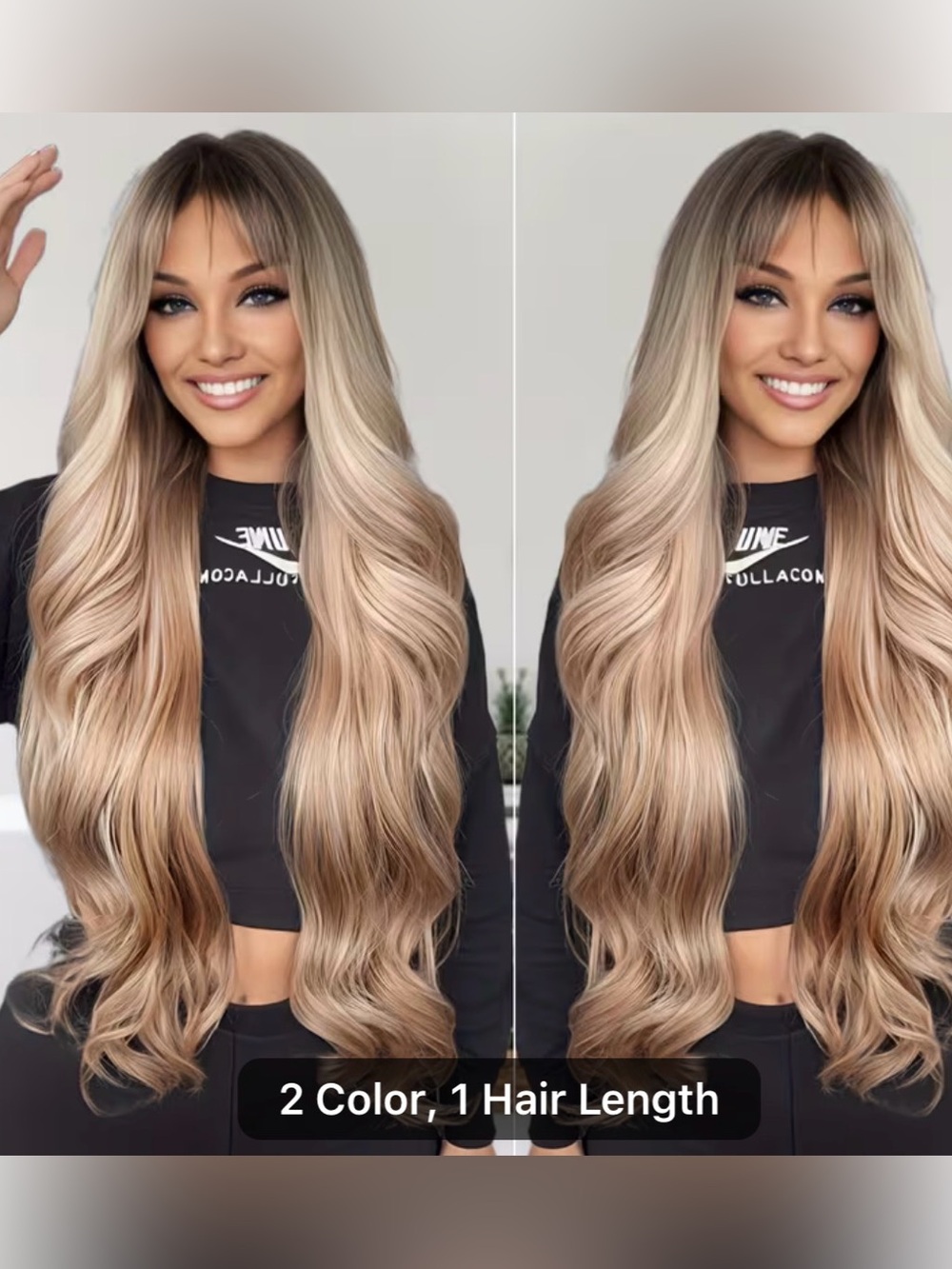 Long Layered Blonde Ombre Women’s Hairpiece - Soft Waves